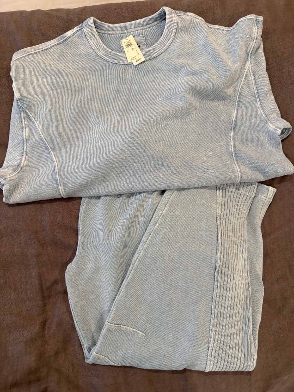 Aerie Go-To Sweatshirt & Barrel Sweatpants Set | Cloud Wash Sze S